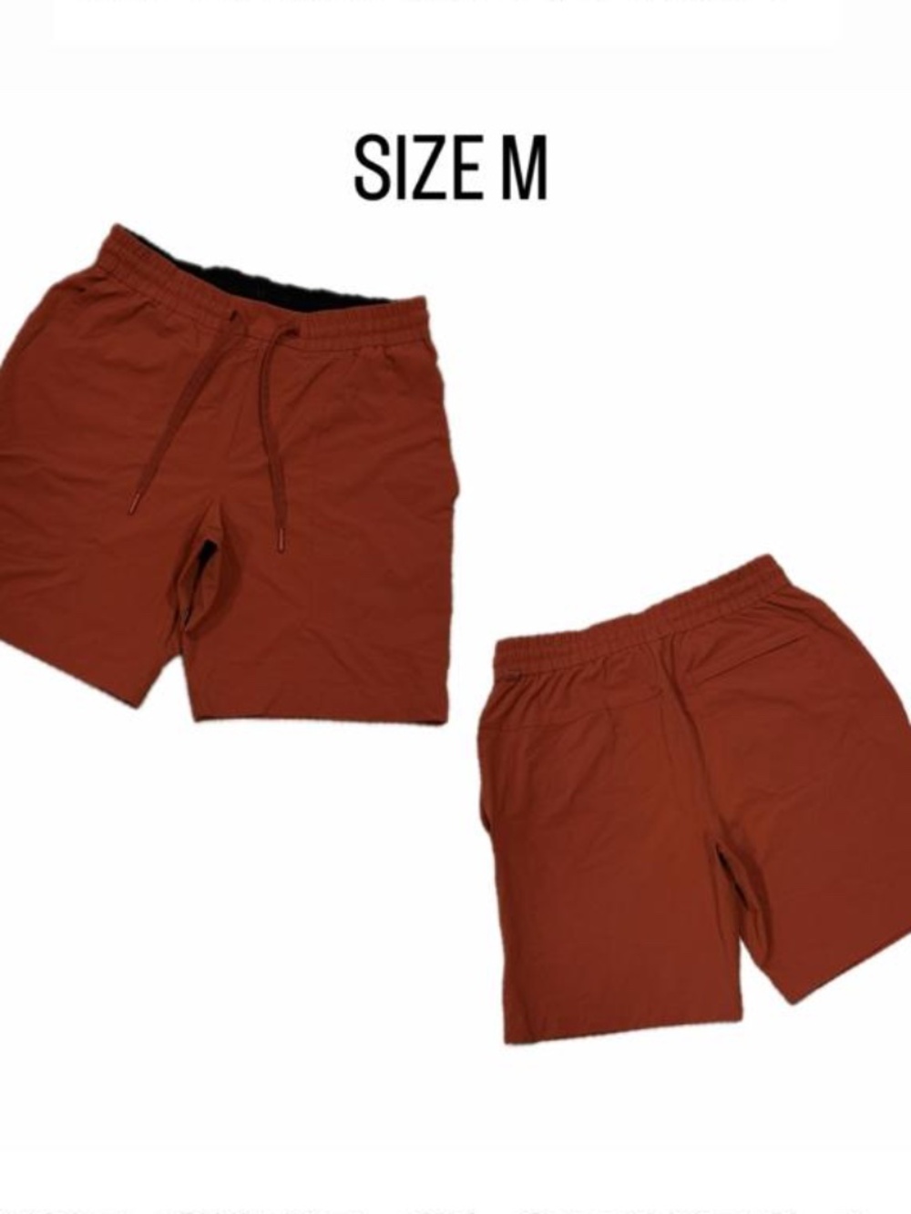 Lululemon  Men’s Casual Athletic Shorts Size Medium - Roasted Brown Earthy Rust.